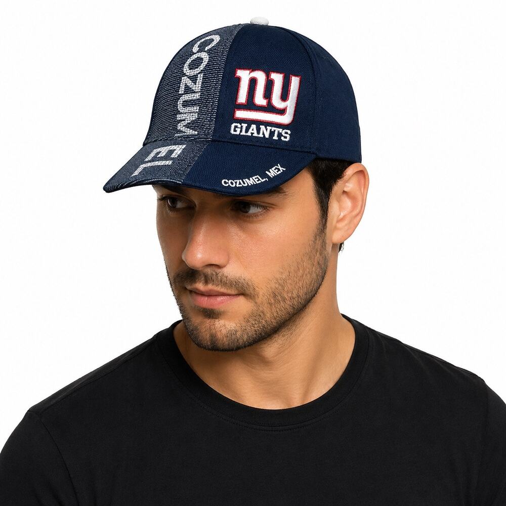 GUC New York Giants Novelty Souvenir Navy Logo Baseball Cap.